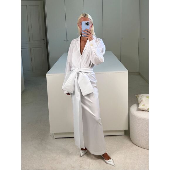 Bernadette Long Sleeve Organic Cotton Claire Shirt Dress Size 42 (US10) $1020 - Picture 2 of 12